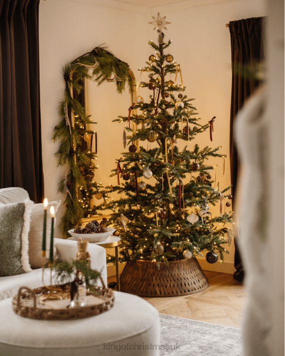 King of Christmas Christmas Chic 15-Piece Glass Ornament Set (Forest-Brown, Gold) 82FF120 Accessories