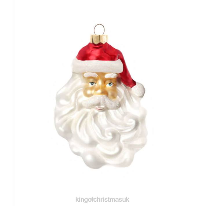 King of Christmas Santa Glass Ornament (4 Pack) 82FF147 Accessories