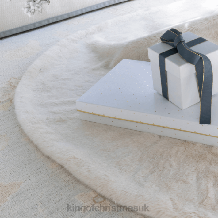 King of Christmas 48" Snow Faux Fur Tree Skirt 82FF151 Accessories