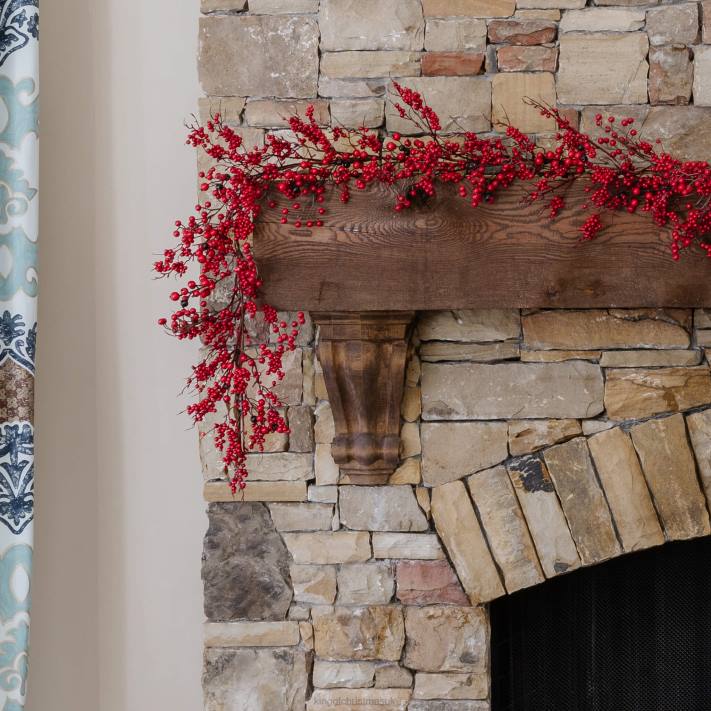 King of Christmas 6' X 12" Red Berry Garland Unlit 82FF82 Accessories