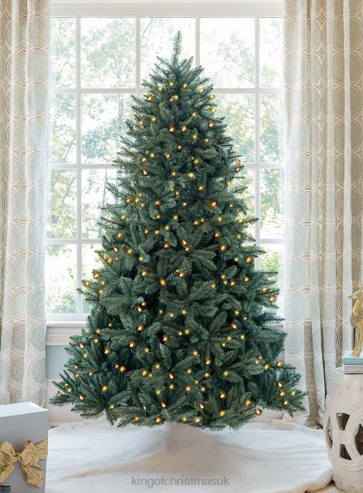 King of Christmas 7' Tribeca Spruce Blue Artificial Christmas Tree with 550 Warm White LED Lights 82FF4 Accessories