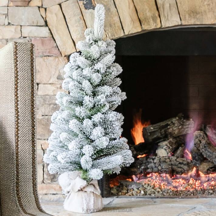 King of Christmas 3' Flock Artificial Christmas Tabletop Tree Unlit 82FF99 Accessories